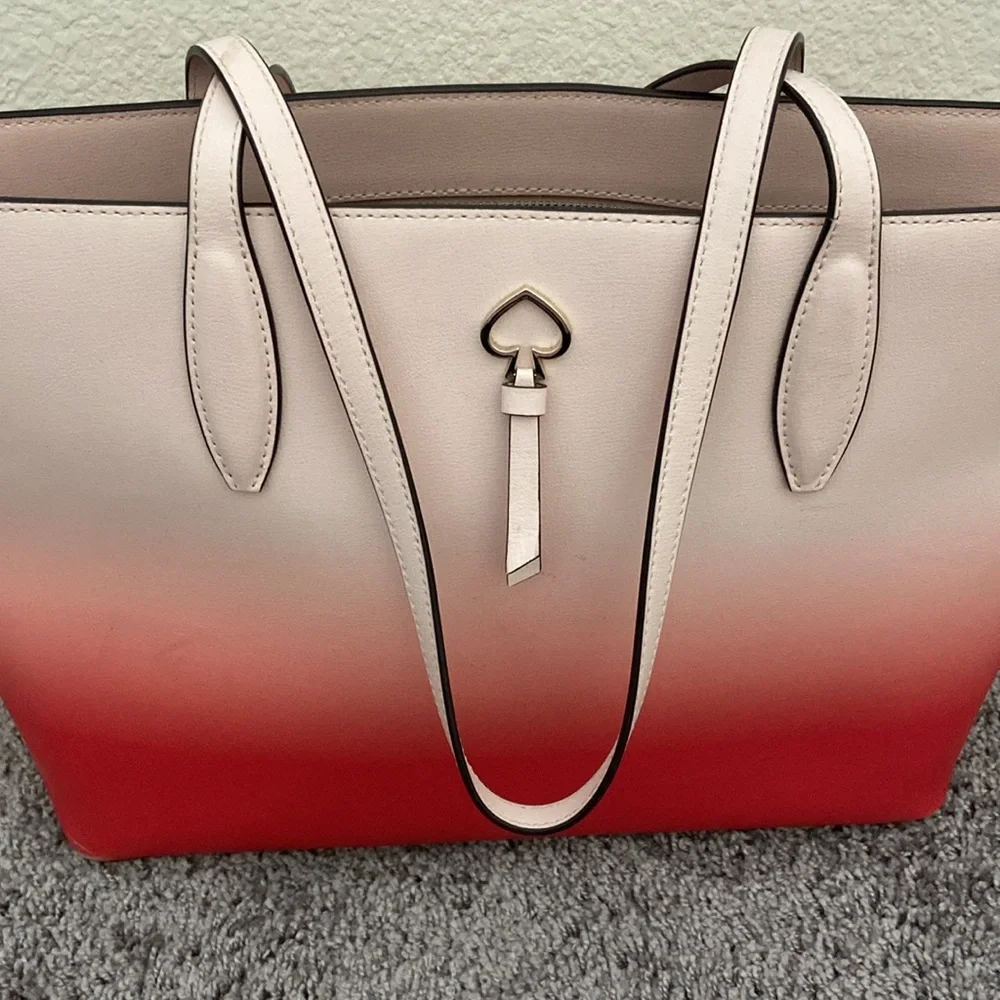 Kate Spade Adel Degrade Red Ombré Large Tote Bag
